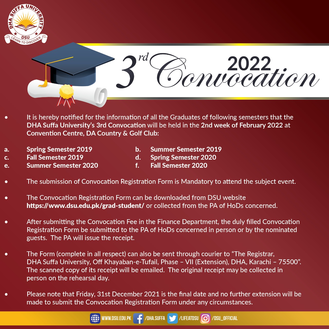 3Rd Convocation 2022 - Dha Suffa University