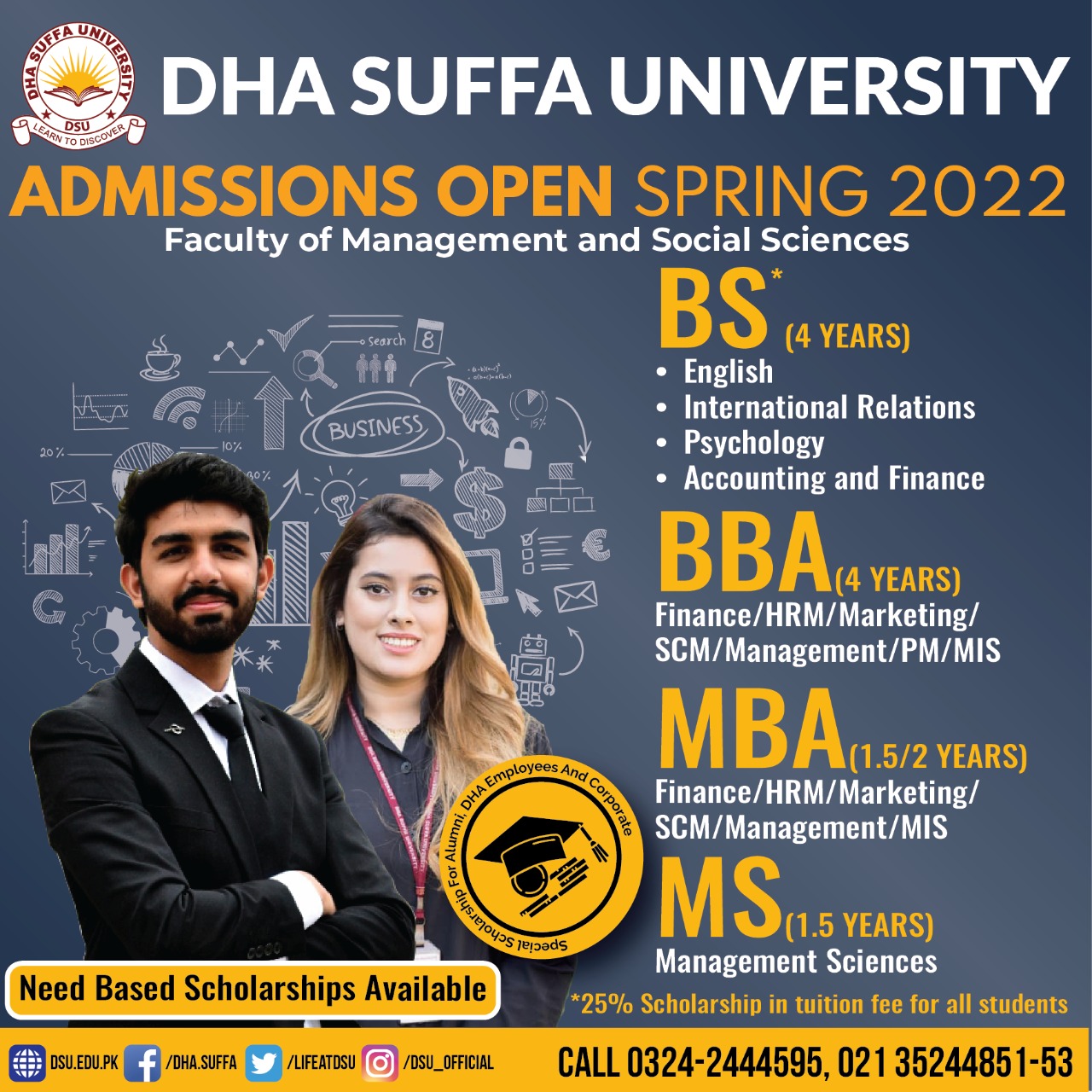 Admissions Open Spring 2022 - Dha Suffa University